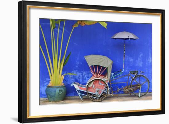 Rickshaw in Cheong Fatt Tze Mansion, Georgetown, Penang Island, Malaysia, Southeast Asia, Asia-Richard Cummins-Framed Photographic Print