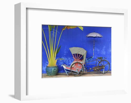 Rickshaw in Cheong Fatt Tze Mansion, Georgetown, Penang Island, Malaysia, Southeast Asia, Asia-Richard Cummins-Framed Photographic Print