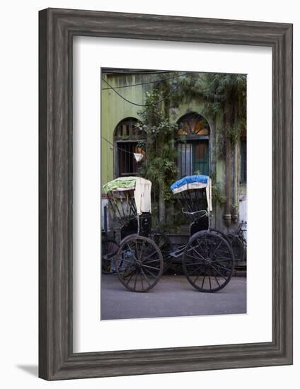 Rickshaw on the Street, Kolkata (Calcutta), West Bengal, India, Asia-Bruno Morandi-Framed Photographic Print