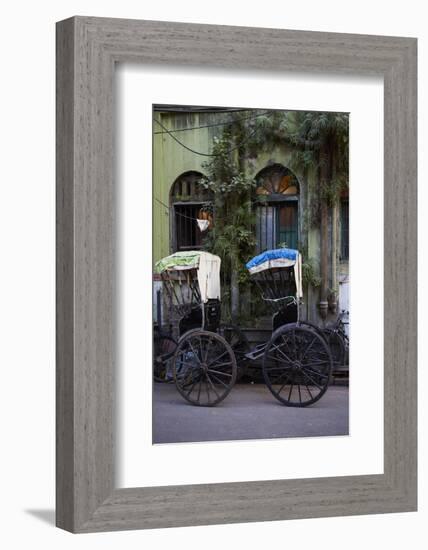 Rickshaw on the Street, Kolkata (Calcutta), West Bengal, India, Asia-Bruno Morandi-Framed Photographic Print