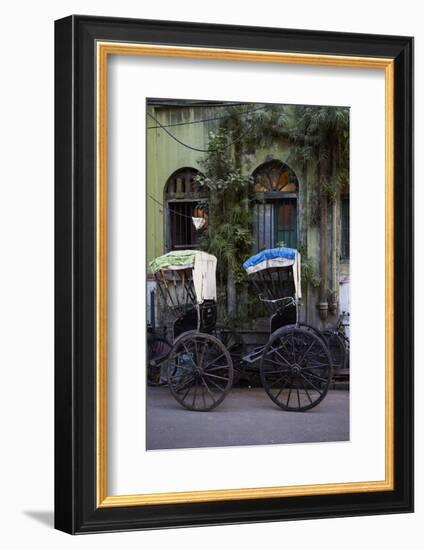 Rickshaw on the Street, Kolkata (Calcutta), West Bengal, India, Asia-Bruno Morandi-Framed Photographic Print