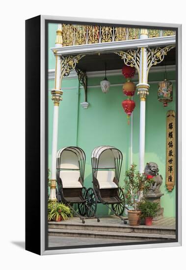 Rickshaws in Pinang Peranakan Mansion, Georgetown, Penang Island, Malaysia, Southeast Asia, Asia-Richard Cummins-Framed Premier Image Canvas