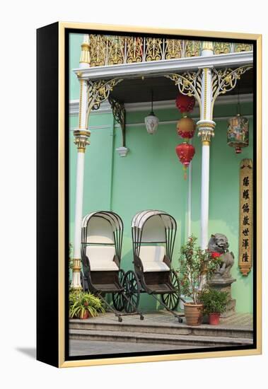 Rickshaws in Pinang Peranakan Mansion, Georgetown, Penang Island, Malaysia, Southeast Asia, Asia-Richard Cummins-Framed Premier Image Canvas