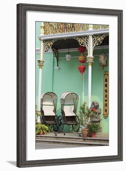 Rickshaws in Pinang Peranakan Mansion, Georgetown, Penang Island, Malaysia, Southeast Asia, Asia-Richard Cummins-Framed Photographic Print