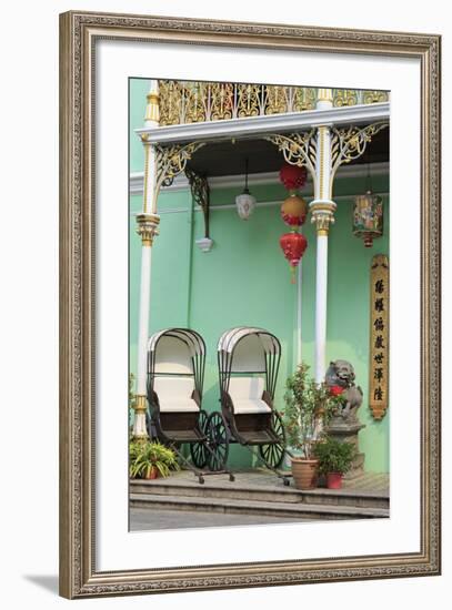 Rickshaws in Pinang Peranakan Mansion, Georgetown, Penang Island, Malaysia, Southeast Asia, Asia-Richard Cummins-Framed Photographic Print