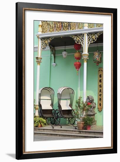 Rickshaws in Pinang Peranakan Mansion, Georgetown, Penang Island, Malaysia, Southeast Asia, Asia-Richard Cummins-Framed Photographic Print