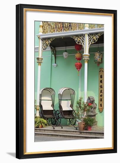 Rickshaws in Pinang Peranakan Mansion, Georgetown, Penang Island, Malaysia, Southeast Asia, Asia-Richard Cummins-Framed Photographic Print