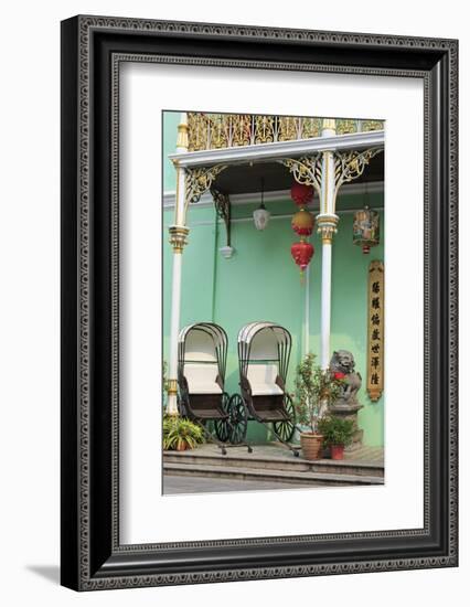 Rickshaws in Pinang Peranakan Mansion, Georgetown, Penang Island, Malaysia, Southeast Asia, Asia-Richard Cummins-Framed Photographic Print