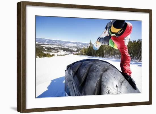 Ricky Bates Riding The Park At Breckenridge Mountain, Colorado, March 2014-Louis Arevalo-Framed Photographic Print