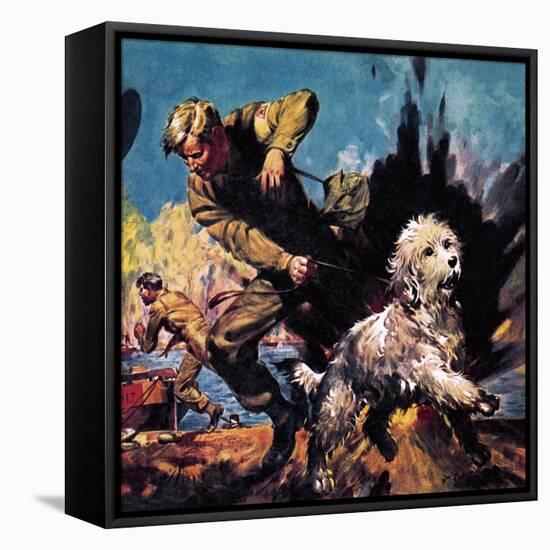 Ricky, Dog-O'-War-McConnell-Framed Premier Image Canvas