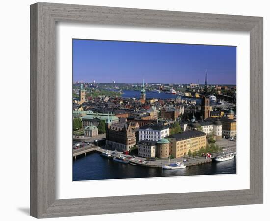 Riddarholmen, Stockholm, Sweden-Walter Bibikow-Framed Photographic Print