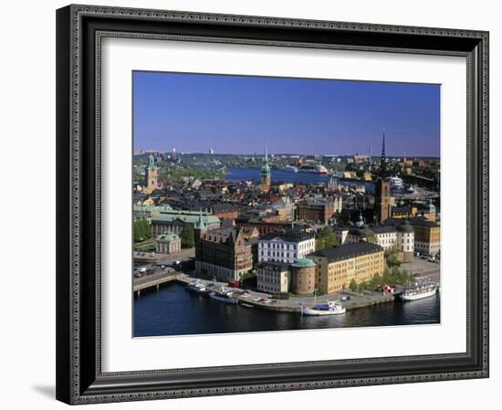 Riddarholmen, Stockholm, Sweden-Walter Bibikow-Framed Photographic Print