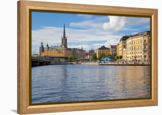 Riddarholmen with Spire of Riddarholmskyrkan (Riddarholmen Church), Stockholm, Sweden-Frank Fell-Framed Premier Image Canvas