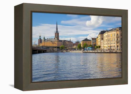 Riddarholmen with Spire of Riddarholmskyrkan (Riddarholmen Church), Stockholm, Sweden-Frank Fell-Framed Premier Image Canvas