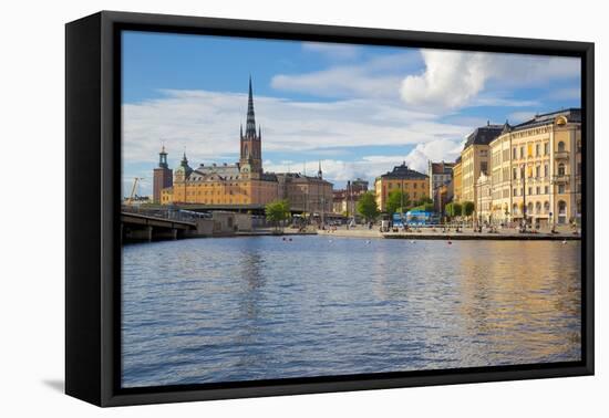 Riddarholmen with Spire of Riddarholmskyrkan (Riddarholmen Church), Stockholm, Sweden-Frank Fell-Framed Premier Image Canvas