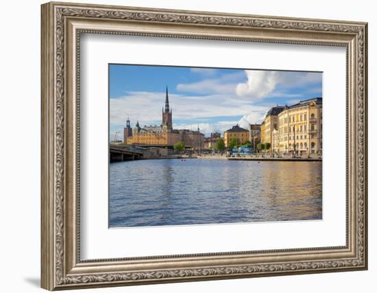 Riddarholmen with Spire of Riddarholmskyrkan (Riddarholmen Church), Stockholm, Sweden-Frank Fell-Framed Photographic Print