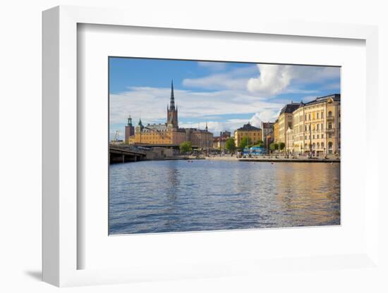 Riddarholmen with Spire of Riddarholmskyrkan (Riddarholmen Church), Stockholm, Sweden-Frank Fell-Framed Photographic Print