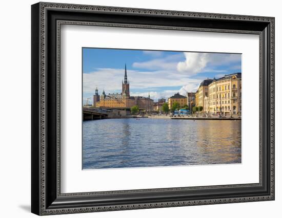 Riddarholmen with Spire of Riddarholmskyrkan (Riddarholmen Church), Stockholm, Sweden-Frank Fell-Framed Photographic Print