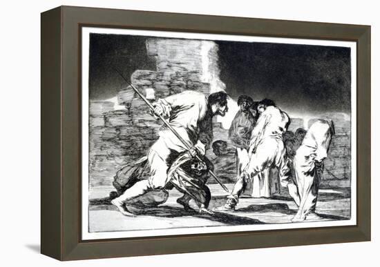 Riddle of Fury, 1819-1823-Francisco de Goya-Framed Premier Image Canvas