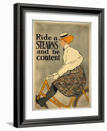 Ride a Stearns and Be Content, 1896 (Litho)-Edward Penfield-Framed Giclee Print