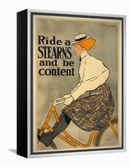 Ride a Stearns and Be Content, 1896 (Litho)-Edward Penfield-Framed Premier Image Canvas