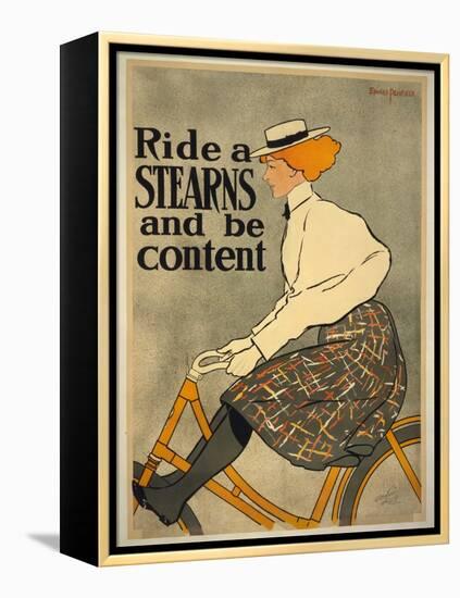 Ride a Stearns and Be Content, 1896 (Litho)-Edward Penfield-Framed Premier Image Canvas