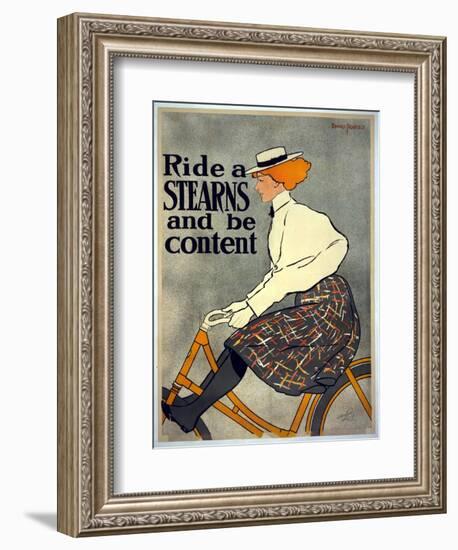 Ride a Stearns and Be Content, C.1896-Edward Penfield-Framed Giclee Print