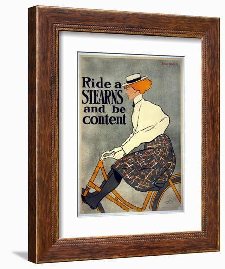 Ride a Stearns and Be Content, C.1896-Edward Penfield-Framed Giclee Print