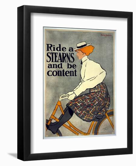 Ride a Stearns and Be Content, C.1896-Edward Penfield-Framed Giclee Print