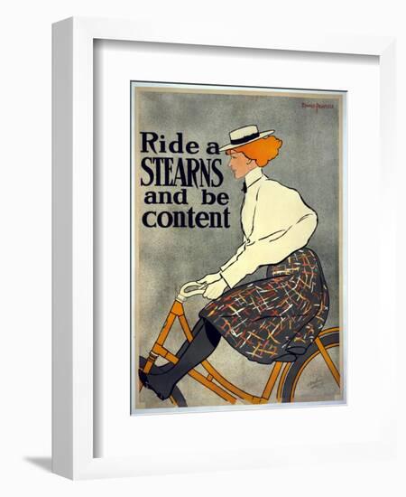 Ride a Stearns and Be Content, C.1896-Edward Penfield-Framed Giclee Print