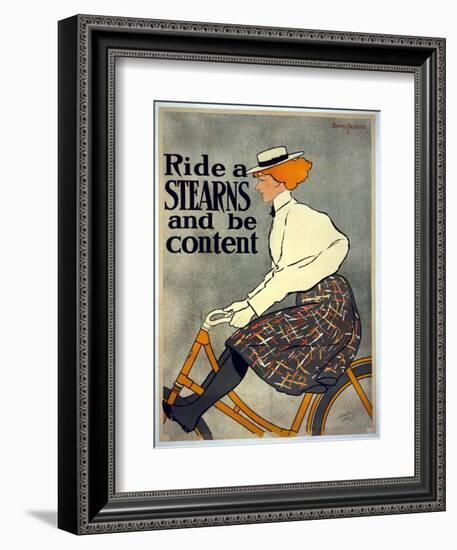 Ride a Stearns and Be Content, C.1896-Edward Penfield-Framed Giclee Print