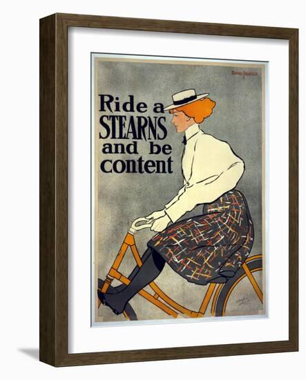 Ride a Stearns and Be Content, C.1896-Edward Penfield-Framed Giclee Print