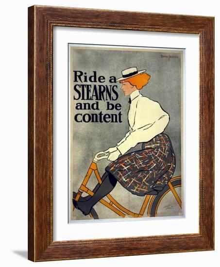 Ride a Stearns and Be Content, C.1896-Edward Penfield-Framed Giclee Print