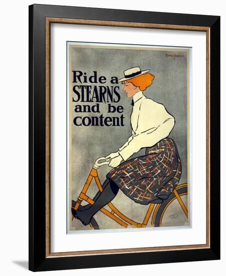 Ride a Stearns and Be Content, C.1896-Edward Penfield-Framed Giclee Print