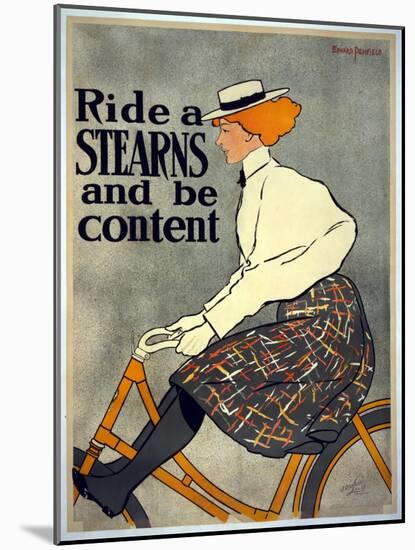 Ride a Stearns and Be Content, C.1896-Edward Penfield-Mounted Giclee Print