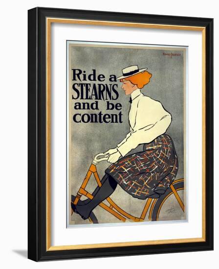 Ride a Stearns and Be Content, C.1896-Edward Penfield-Framed Giclee Print