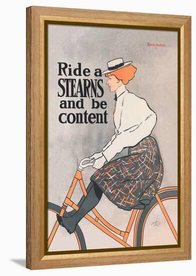 Ride a Stearns and Be Content-Edward Penfield-Framed Stretched Canvas