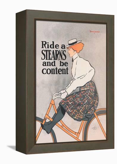 Ride a Stearns and Be Content-Edward Penfield-Framed Stretched Canvas