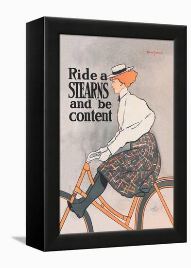 Ride a Stearns and Be Content-Edward Penfield-Framed Stretched Canvas