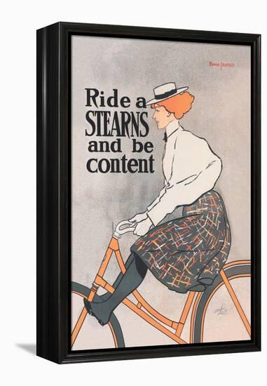 Ride a Stearns and Be Content-Edward Penfield-Framed Stretched Canvas