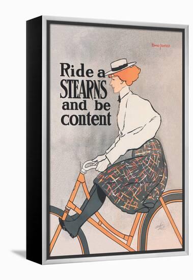 Ride a Stearns and Be Content-Edward Penfield-Framed Stretched Canvas