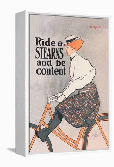 Ride a Stearns and Be Content-Edward Penfield-Framed Stretched Canvas