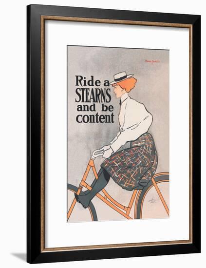 Ride a Stearns and Be Content-Edward Penfield-Framed Art Print