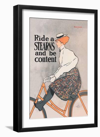 Ride a Stearns and Be Content-Edward Penfield-Framed Art Print