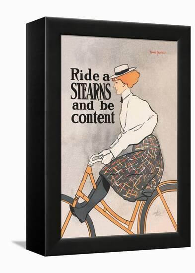 Ride a Stearns and Be Content-Edward Penfield-Framed Stretched Canvas
