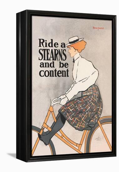 Ride a Stearns and Be Content-Edward Penfield-Framed Stretched Canvas