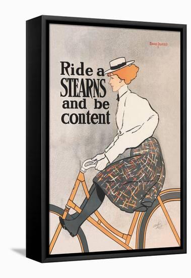 Ride a Stearns and Be Content-Edward Penfield-Framed Stretched Canvas