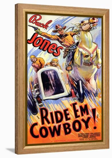 Ride 'Em Cowboy-null-Framed Stretched Canvas