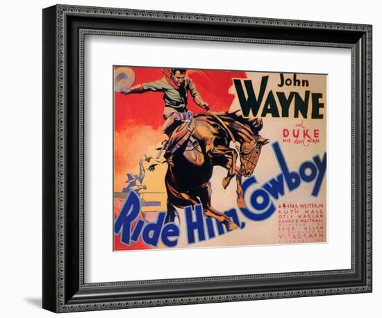 Ride Him Cowboy, 1932-null-Framed Premium Giclee Print