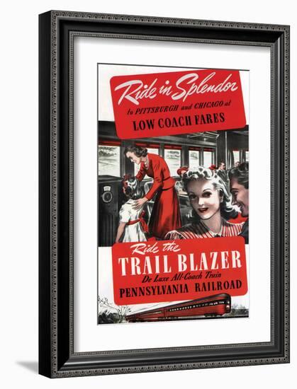 Ride in Splendor the Trail Bl-null-Framed Art Print